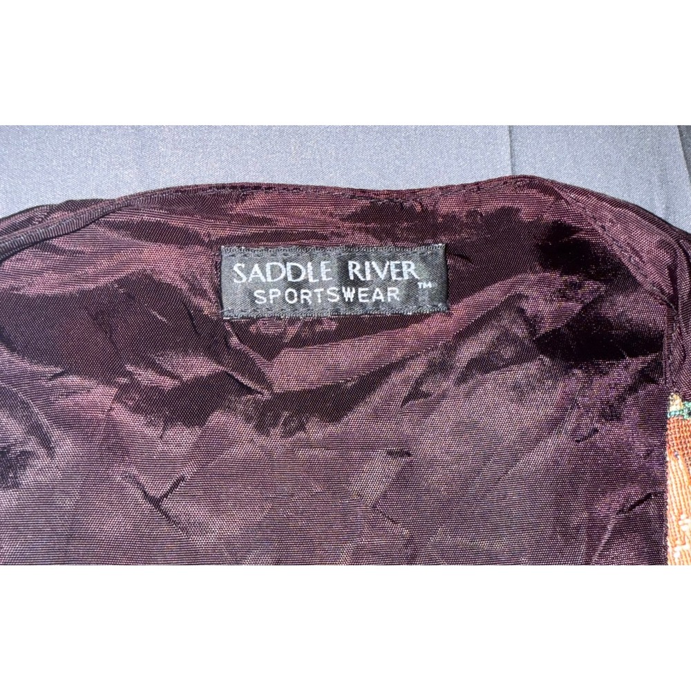 Saddle River Tapestry Fruit Print Vest Made in USA 90s Whimsigoth Vintage - Picture 5 of 10